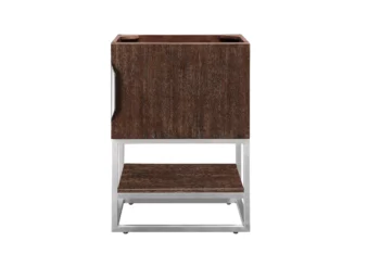 Columbia 24" Single Vanity Cabinet, Coffee Oak, Brushed Nickel