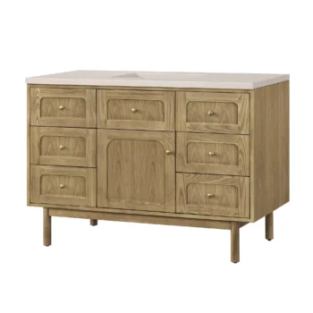 Laurent 48" Single Vanity, Light Natural Oak w/ 3 CM Eternal Marfil Top