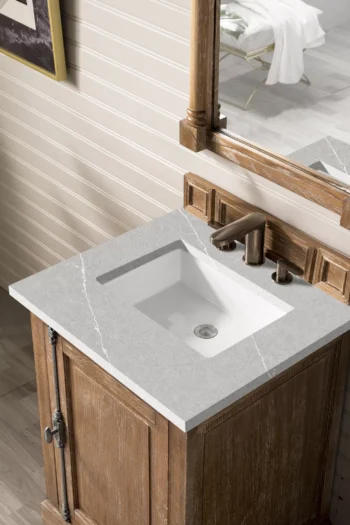 Providence 26" Single Vanity, Driftwood w/ 3 CM Eternal Serena Quartz Top - Image 3