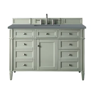Brittany 48″ Single Vanity, Sage Green w/ 3 CM Cala Blue Quartz Top