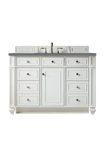Bristol 48" Single Vanity, Bright White w/ 3 CM Cala Blue Quartz Top