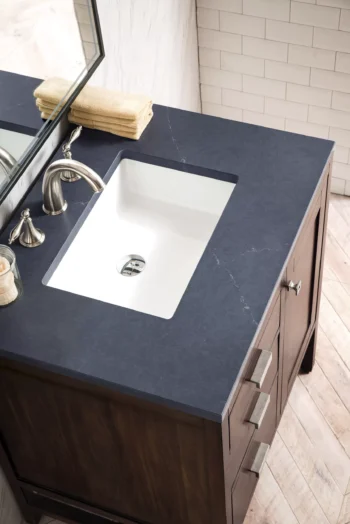 Addison 30" Single Vanity, Mid-Century Acacia w/ 3 CM Charcoal Soapstone Quartz Top - Image 5