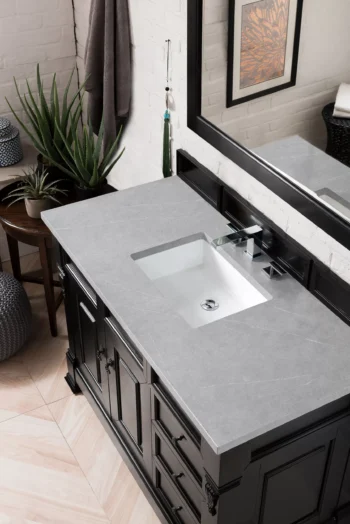 Brookfield 48" Single Vanity, Antique Black w/ 3 CM Eternal Serena Quartz Top - Image 3