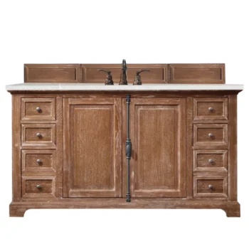 Providence 60" Single Vanity, Driftwood w/ 3 CM Eternal Serena Quartz Top