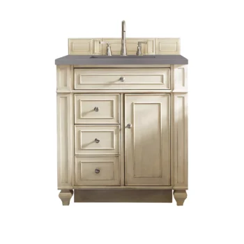 Bristol 30" Single Vanity, Vintage Vanilla w/ 3 CM Grey Expo Top