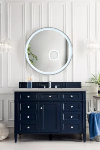 Brittany 48" Single Vanity, Victory Blue w/ 3 CM Eternal Serena Quartz Top - Image 2