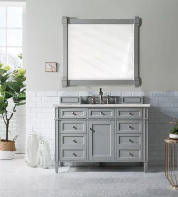 Brittany 48" Single Vanity, Urban Gray w/ 3 CM Eternal Serena Quartz Top - Image 2