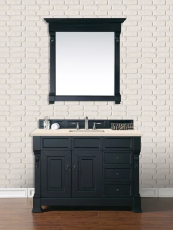 Brookfield 48" Single Vanity, Antique Black w/ 3 CM Eternal Marfil Quartz Top - Image 2