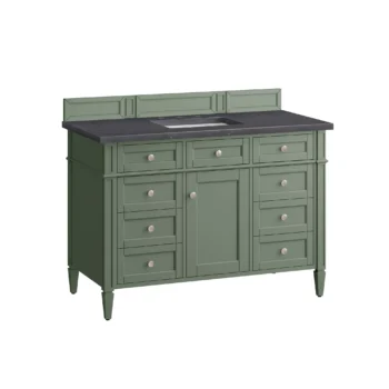 Brittany 48" Single Vanity, Smokey Celadon w/ 3 CM Charcoal Soapstone Top - Image 6