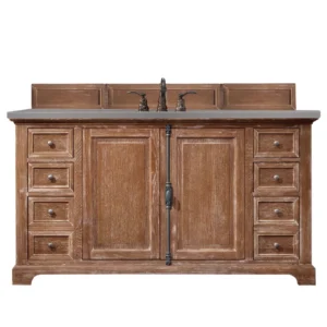 Providence 60″ Single Vanity, Driftwood w/ 3 CM Grey Expo Quartz Top