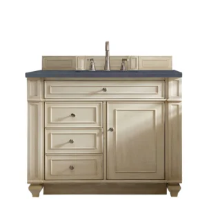 Bristol 36″ Single Vanity, Vintage Vanilla w/ 3 CM Charcoal Top