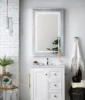 Copper Cove Encore 30″ Single Vanity, Bright White w/ 3 CM Carrara Marble Top