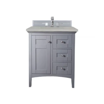 Palisades 30" Single Vanity, Silver Gray w/ 3 CM Eternal Serena Quartz Top