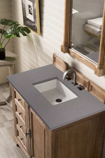 Providence 36" Single Vanity, Driftwood w/ 3 CM Grey Expo Top - Image 3