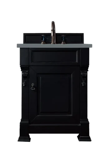 Brookfield 26" Single Vanity, Antique Black w/ 3 CM Cala Blue Top - Image 2