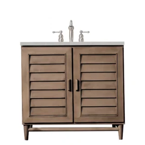 Portland 36″ Single Vanity Whitewashed Walnut w/ 3 CM Eternal Serena Quartz Top