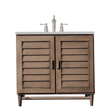 Portland 36" Single Vanity Whitewashed Walnut w/ 3 CM Eternal Serena Quartz Top