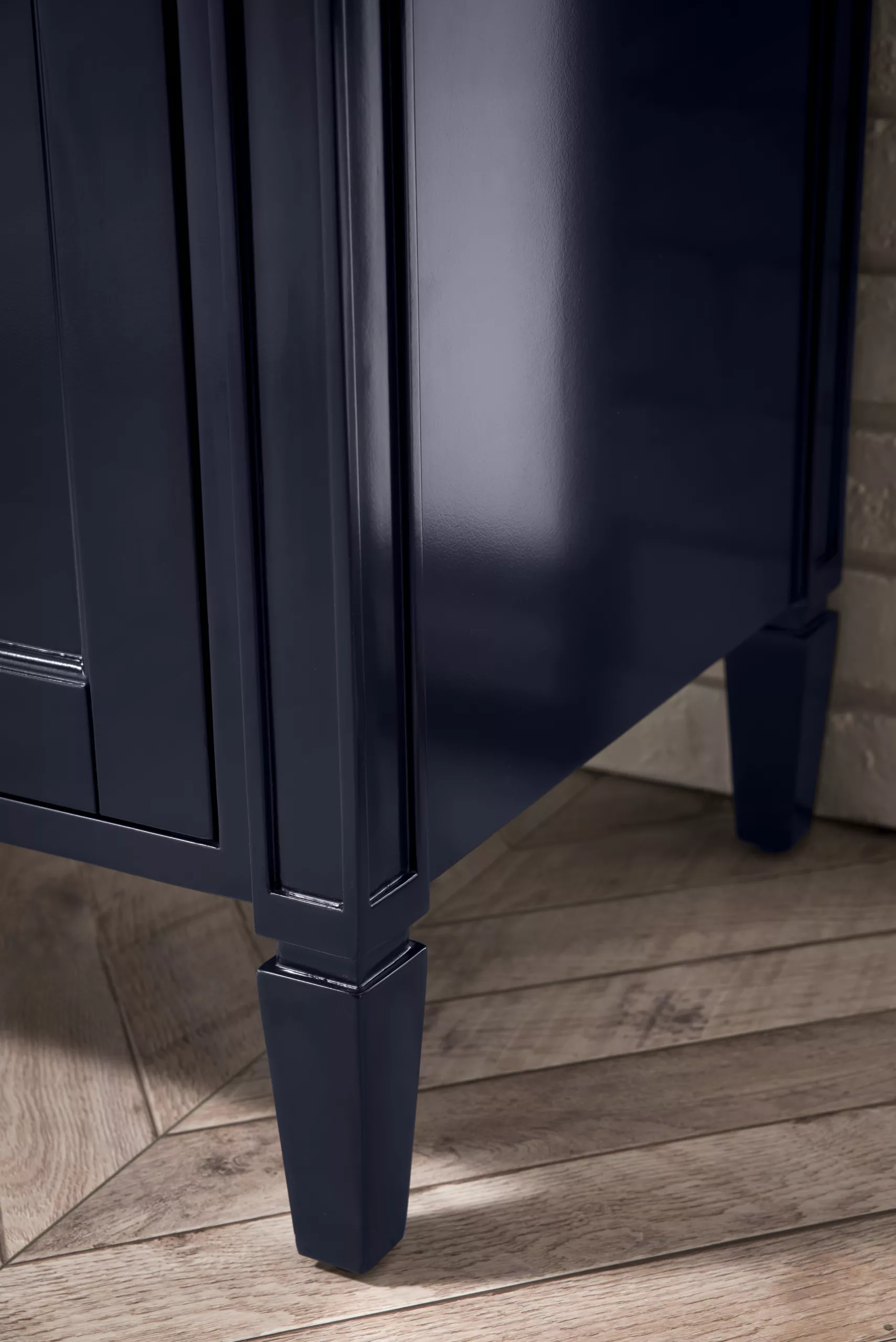 Britannia 24" Single Vanity, Navy Blue w/ White Glossy Composite Stone Top - Image 6