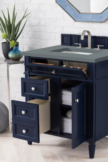 Brittany 30" Single Vanity, Victory Blue w/ 3 CM Cala Blue Top - Image 4