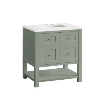 Breckenridge 30" Single Vanity, Smokey Celadon w/ 3 CM Ethereal Noctis Top - Image 6