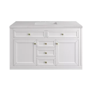 Chicago 48″ Single Vanity, Glossy White w/ 3 CM Eternal Serena Top