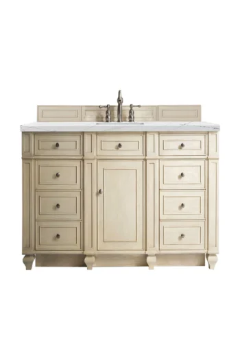 Bristol 60" Single Vanity, Vintage Vanilla w/ 3 CM Ethereal Noctis Quartz Top