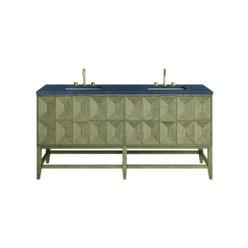 Emmeline 72" Double Vanity, Pebble Oak w/ 3 CM Charcoal Soapstone Top - Image 2