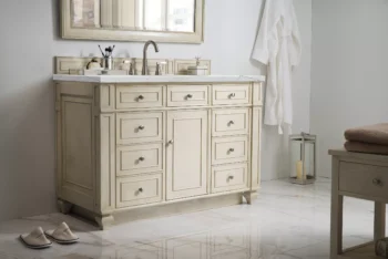Bristol 48" Single Vanity, Vintage Vanilla w/ 3 CM Ethereal Noctis Quartz Top - Image 3