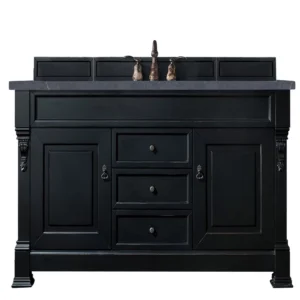 Brookfield 60″ Single Vanity, Antique Black w/ 3 CM Charcoal Soapstone Quartz Top