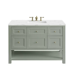 Breckenridge 48″ Single Vanity, Smokey Celadon w/ 3 CM Ethereal Noctis Top