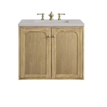 Laurent 30" Single Vanity, Light Natural Oak w/ 3 CM Eternal Serena Top - Image 2