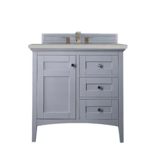 Palisades 36″ Single Vanity, Silver Gray w/ 3 CM Eternal Serena Quartz Top