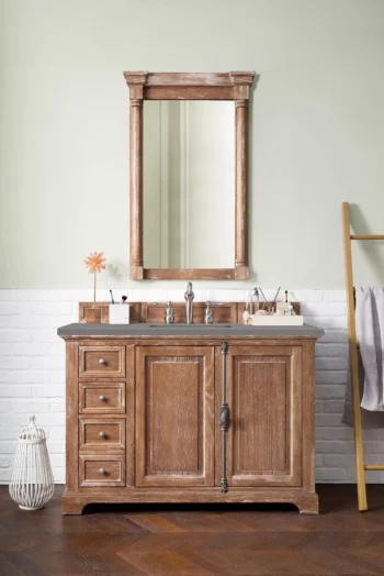 Providence 48" Single Vanity, Driftwood w/ 3 CM Grey Expo Quartz Top - Image 2