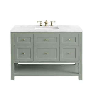 Breckenridge 48″ Single Vanity, Smokey Celadon w/ 3 CM Arctic Fall Top