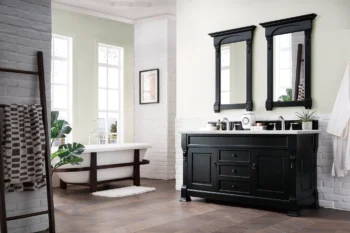 Brookfield 60" Double Vanity, Antique Black w/ 3 CM Ethereal Noctis Quartz Top - Image 3