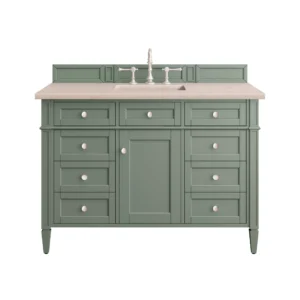 Brittany 48″ Single Vanity, Smokey Celadon w/ 3 CM Eternal Marfil Top