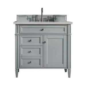 Brittany 36″ Single Vanity, Urban Gray w/ 3 CM Eternal Serena Quartz Top