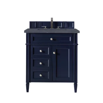 Brittany 30" Single Vanity, Victory Blue w/ 3 CM Charcoal Soapstone Quartz Top