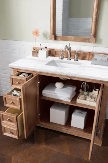 Providence 48" Single Vanity, Driftwood w/ 3 CM Arctic Fall Solid Surface Top - Image 4