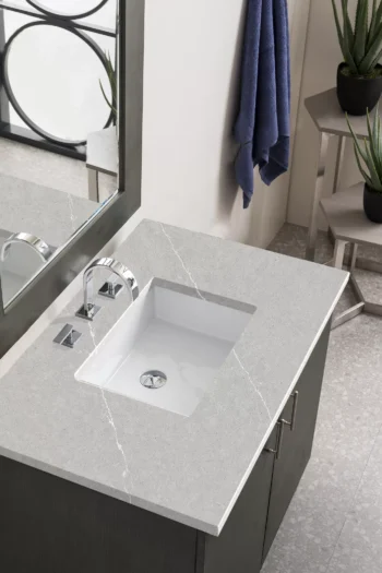 Metropolitan 36" Single Vanity, Silver Oak w/ 3 CM Eternal Serena Quartz Top - Image 3