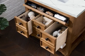 Malibu 36" Single Vanity, Honey Alder w/ 3 CM Ethereal Noctis Quartz Top - Image 4