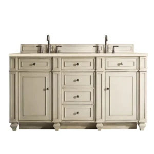 Bristol 60″ Double Vanity, Vintage Vanilla w/ 3 CM Eternal Marfil Top