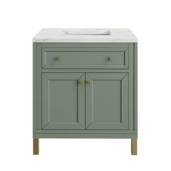 Chicago 30" Single Vanity, Smokey Celadon w/ 3 CM Ethereal Noctis Top - Image 2