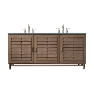 Portland 72″ Double Vanity Whitewashed Walnut w/ 3 CM Cala Blue Top