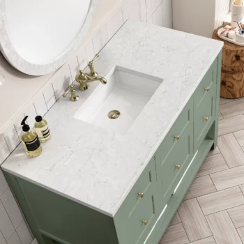 Breckenridge 48" Single Vanity, Smokey Celadon w/ 3 CM Arctic Fall Top - Image 6