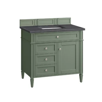 Brittany 36" Single Vanity, Smokey Celadon w/ 3 CM Charcoal Soapstone Top - Image 6