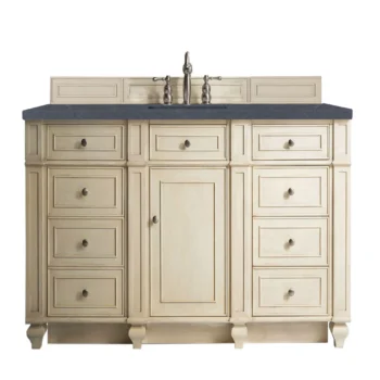 Bristol 60" Single Vanity, Vintage Vanilla w/ 3 CM Charcoal Soapstone Quartz Top
