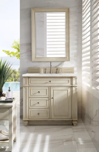 Bristol 36" Single Vanity, Vintage Vanilla w/ 3 CM Eternal Jasmine Pearl Top - Image 2