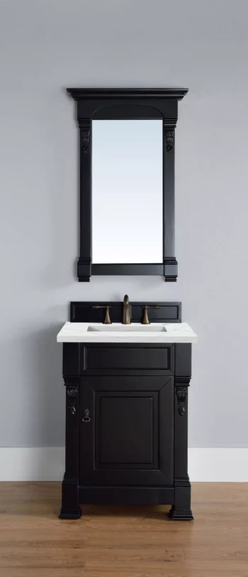 Brookfield 26" Single Vanity, Antique Black w/ 3 CM Ethereal Noctis Quartz Top - Image 3