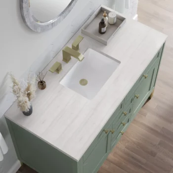 Chicago 48" Single Vanity, Smokey Celadon w/ 3 CM Arctic Fall Top - Image 5
